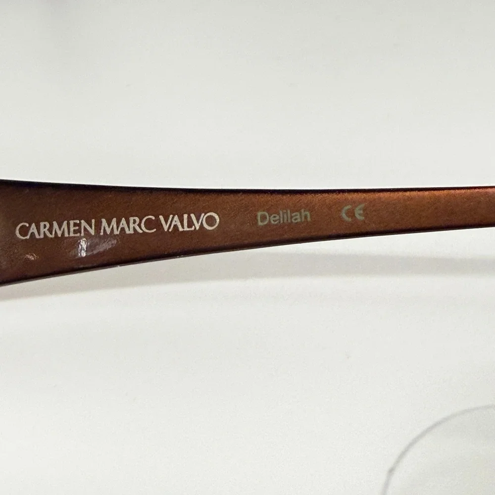 Carmen Marc Valvo Delilah Eyeglasses Cocoa Brown Animal Print 50-15-130mm Frames